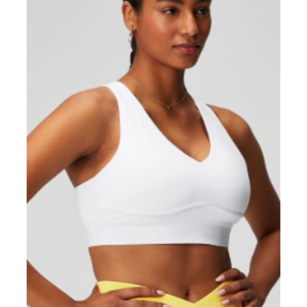 Fabletics Womens All Day Every Day Bra Sport White Size XL? Lounge Stretchy
